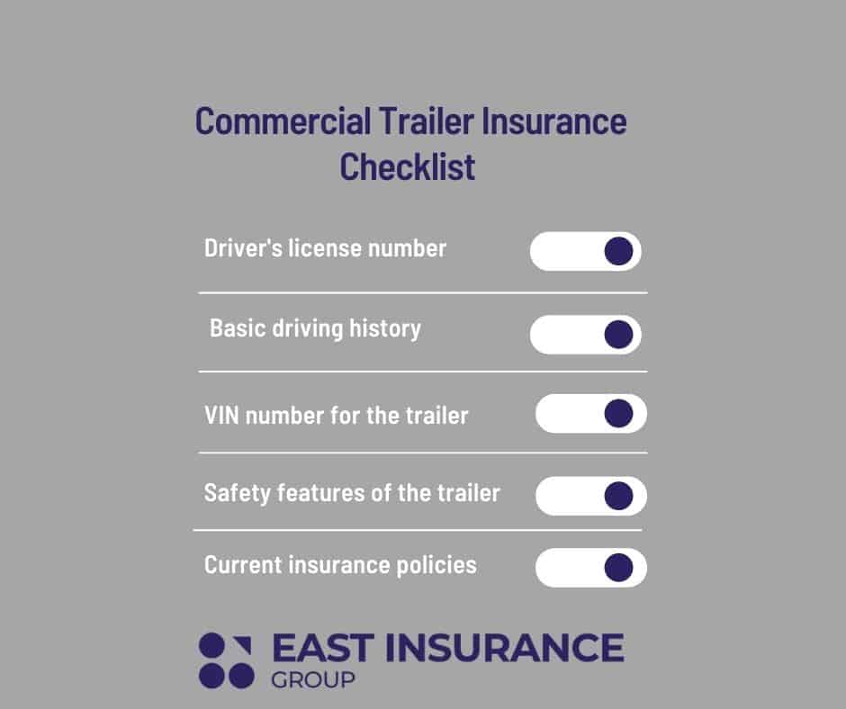 Commercial Trailer Insurance Checklist 