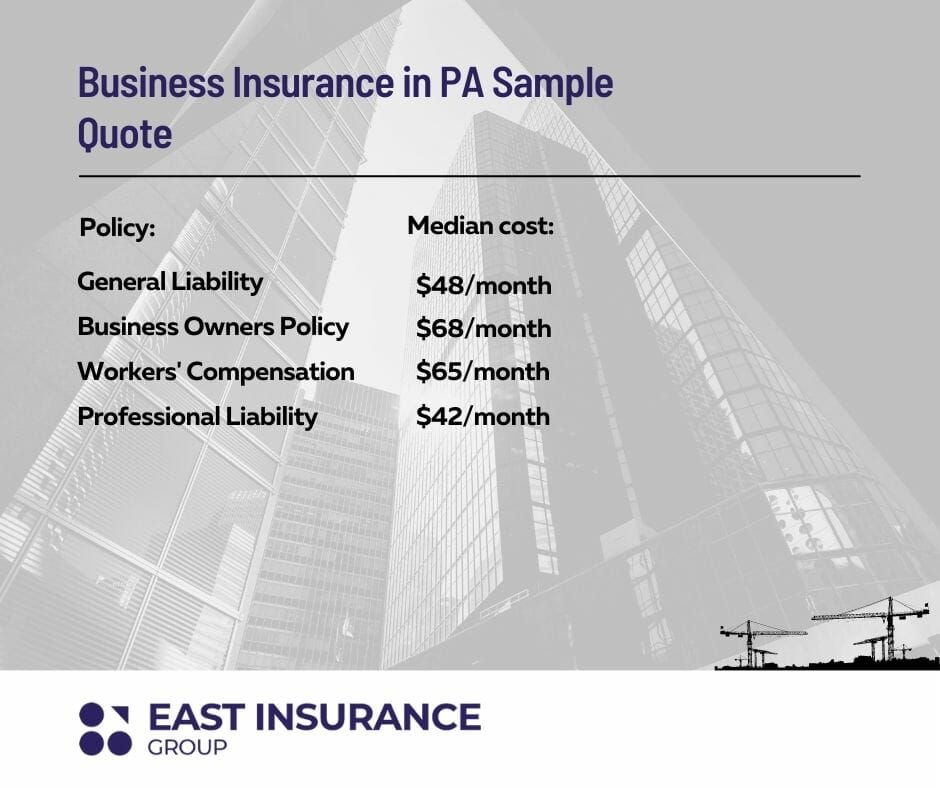 business insurance in pa sample quote